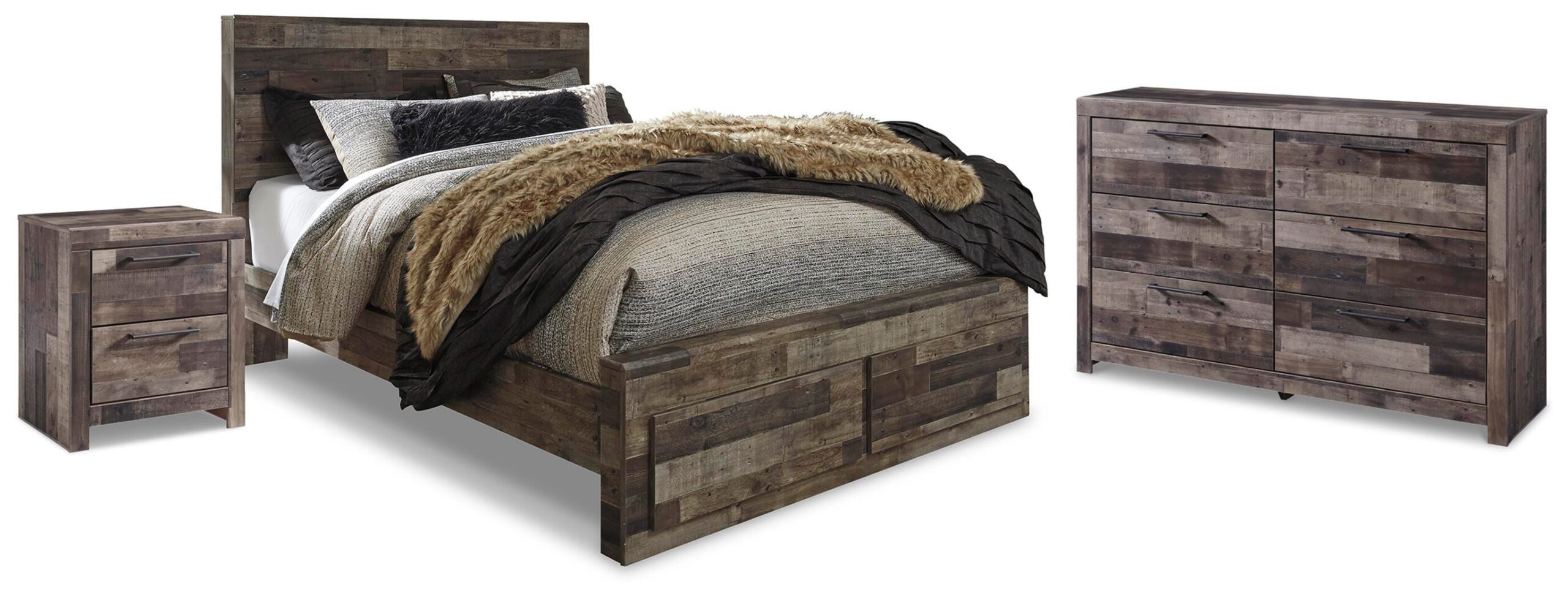 5341df9172b4519418163d7c70d79a5d Derekson Queen Panel Storage Bed, Dresser and Nightstand - Image 1
