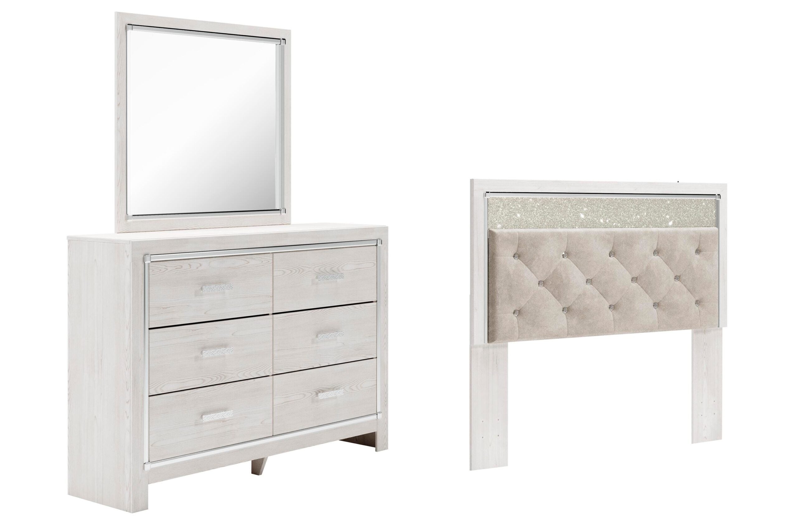 53df05fe6fde72b883ec8d2bf76178b5 Altyra Queen Panel Headboard, Dresser and Mirror - Image 1