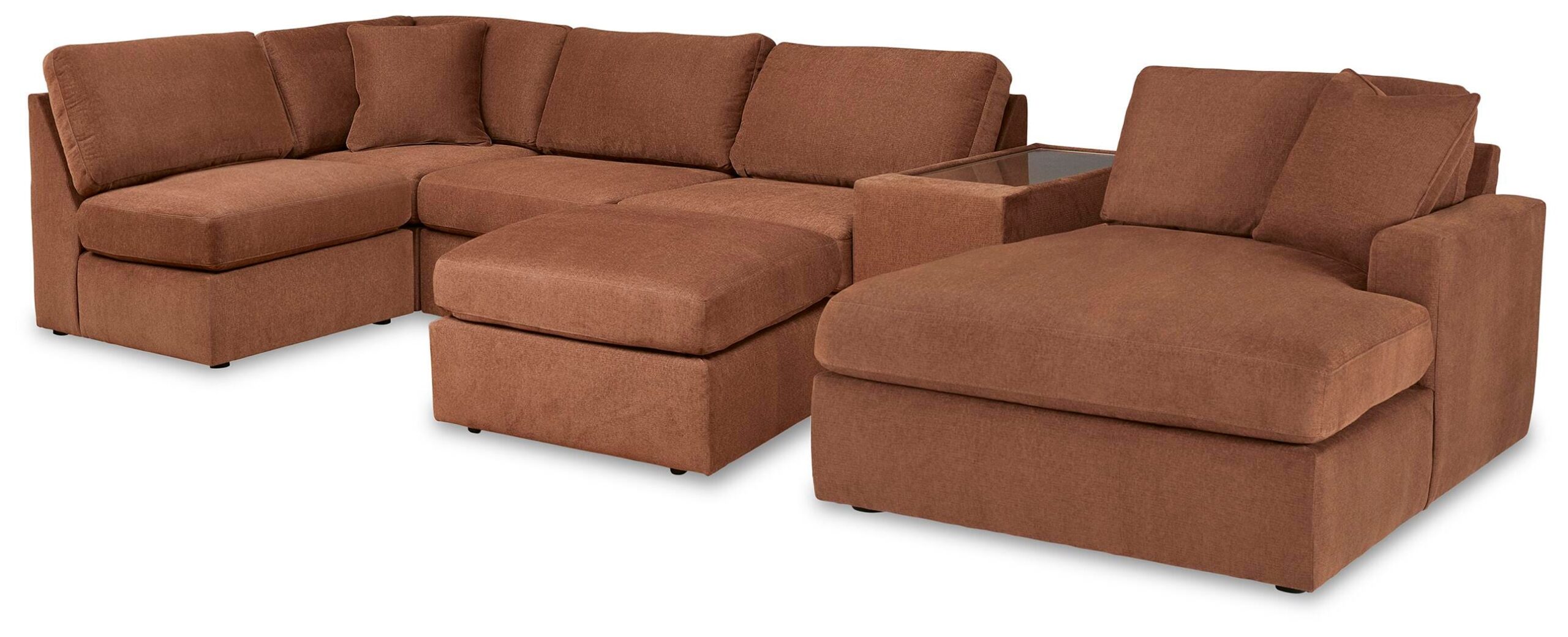 54d1b01ea4e37ca3ba9d43237e2da58e Modmax 6-Piece Sectional with Chaise and Ottoman - Image 1