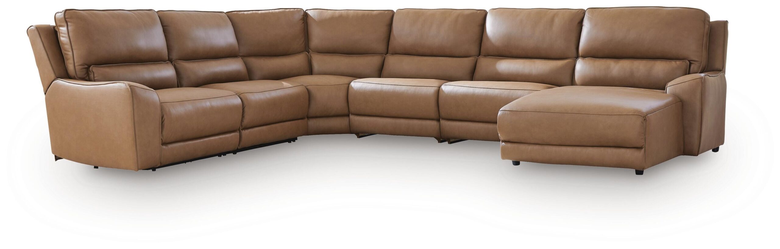 54f1fbffd4f66d6da14d0c3e3c7276cd DeepWakes 6-Piece Reclining Sectional with Chaise - Image 1
