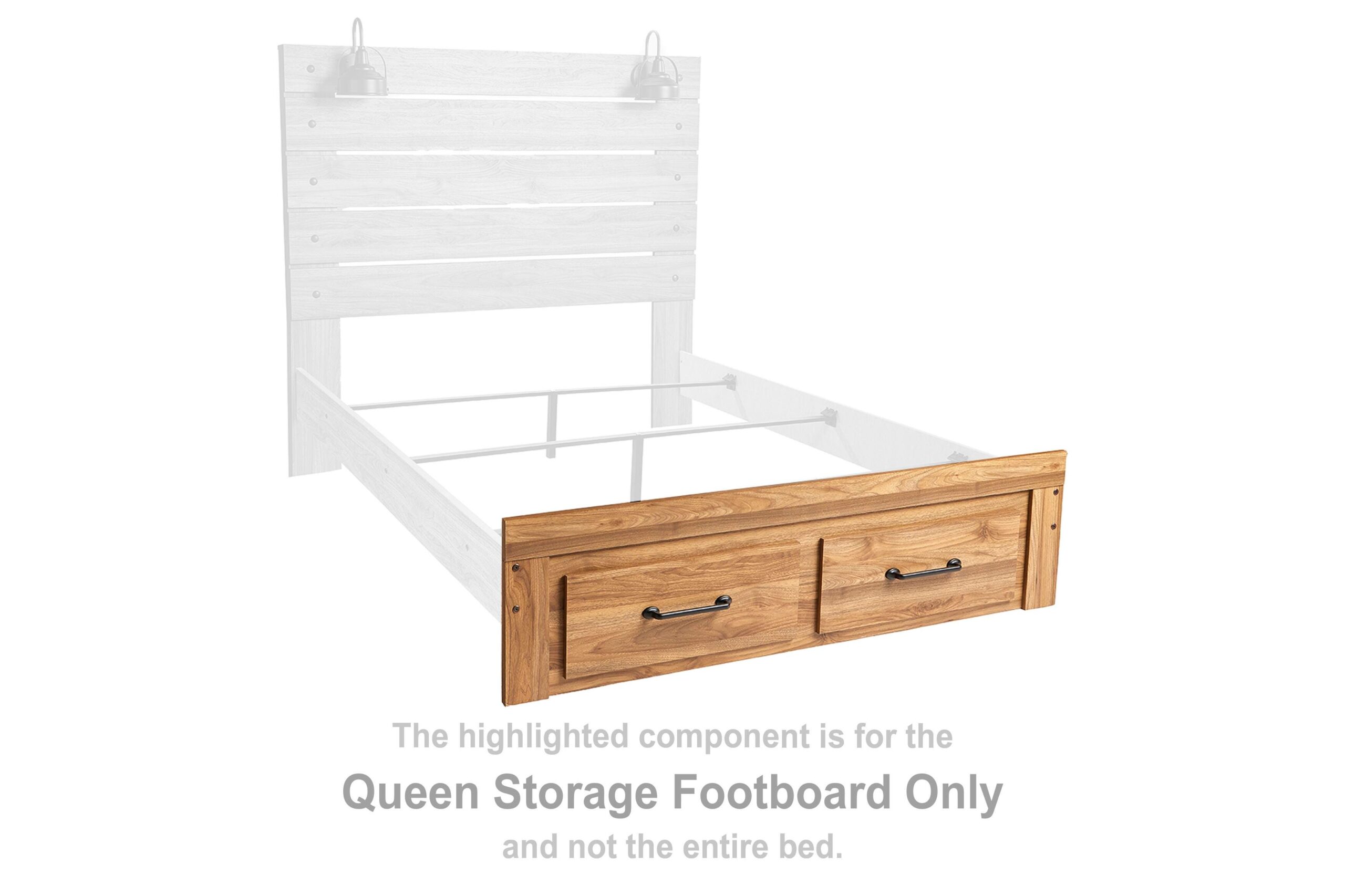 55f1d590fb78a7a03fae673563d1400a Pasklyn Queen Storage Footboard - Image 1