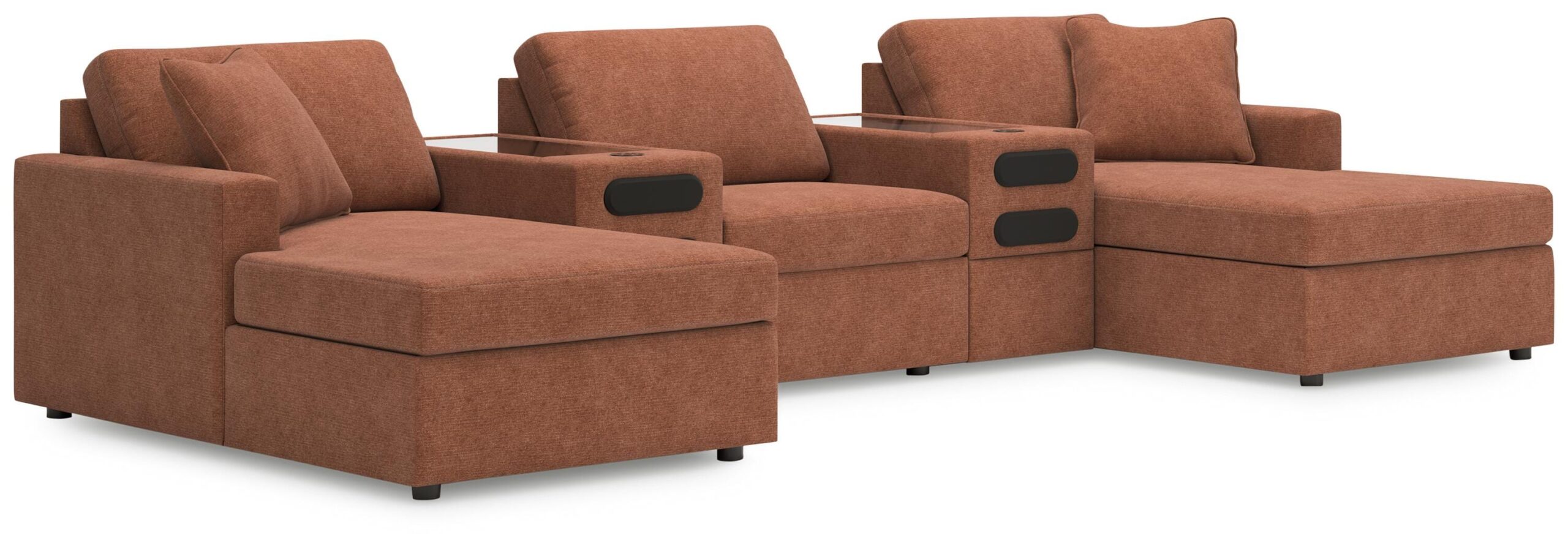 56708921fce3b9b2f556e1cfee7f4753 Modmax 5-Piece Double Storage Chaise Sectional with Audio Consoles - Image 1
