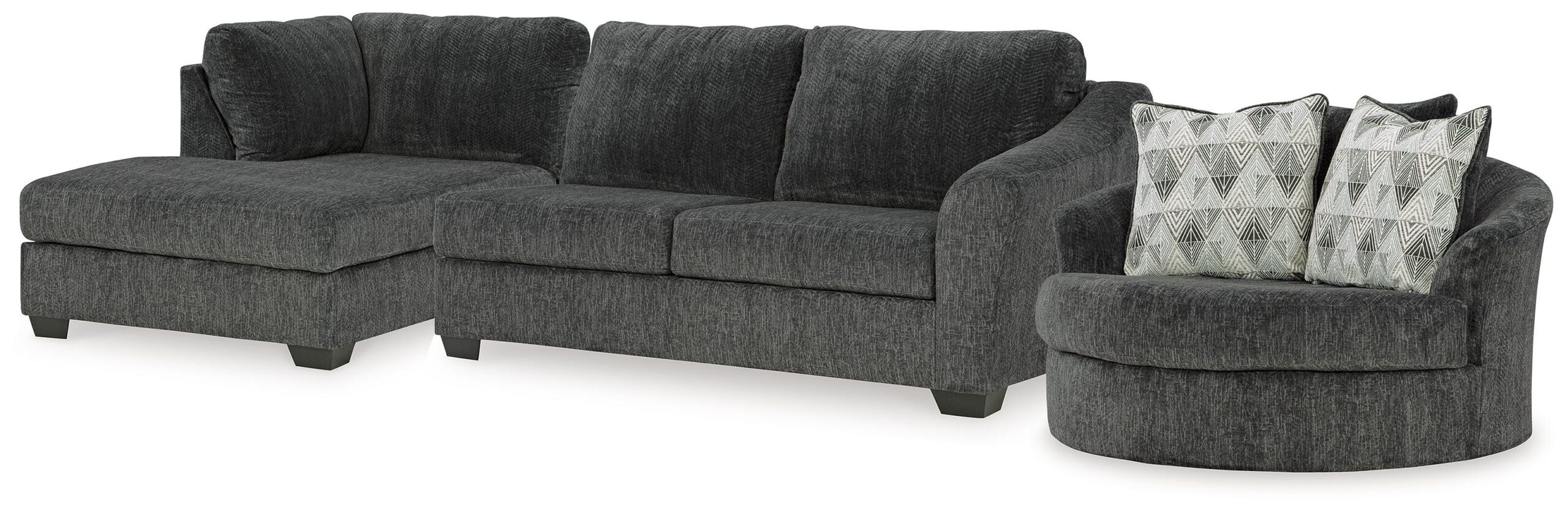 56a3ad92482c12df8c178b23523b2321 Biddeford 2-Piece Sectional and Oversized Swivel Accent Chair - Image 1