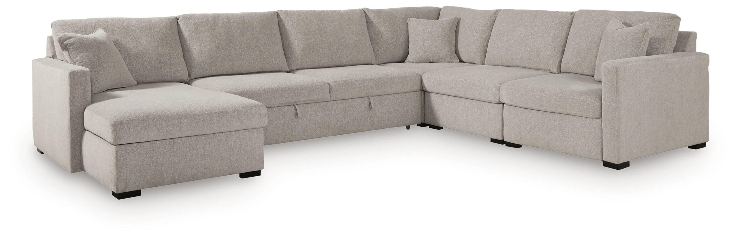 57c824cc0ce1e1c9ed49272f0a2f95a5 ModMax Luxe 5-Piece Sectional with Chaise and Pop Up Sleeper - Image 1