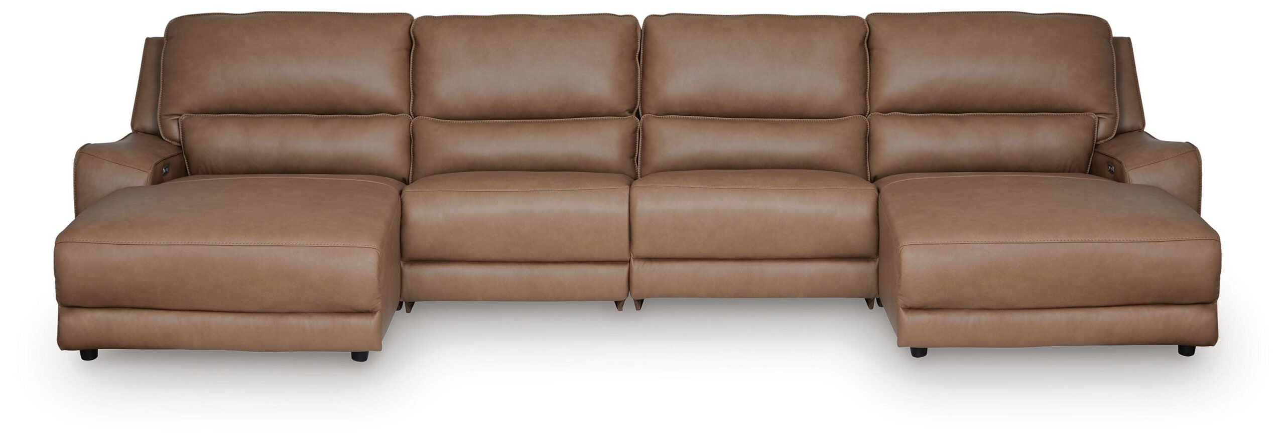 58de7bc5811609599999f66d37a242fb DeepWakes 4-Piece Reclining Sectional with Double Chaise - Image 1