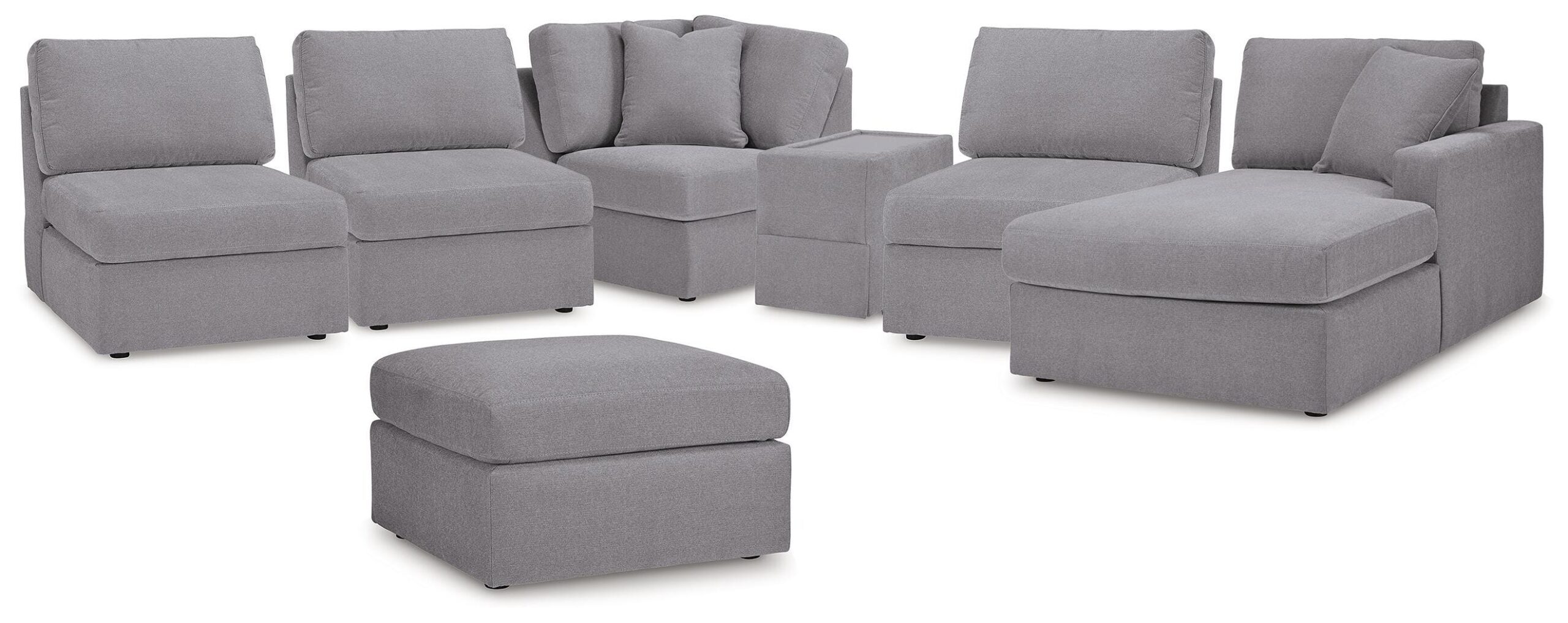 5ab096eb4c0dfd8d7a4bb98f57c814e6 Modmax 6-Piece Sectional with Chaise and Ottoman - Image 1