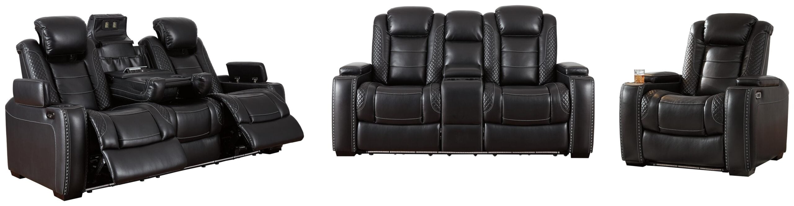 618bef947cf5c34e67032d44c5d604e4 Party Time Power Reclining Sofa and Loveseat with Power Recliner - Image 1