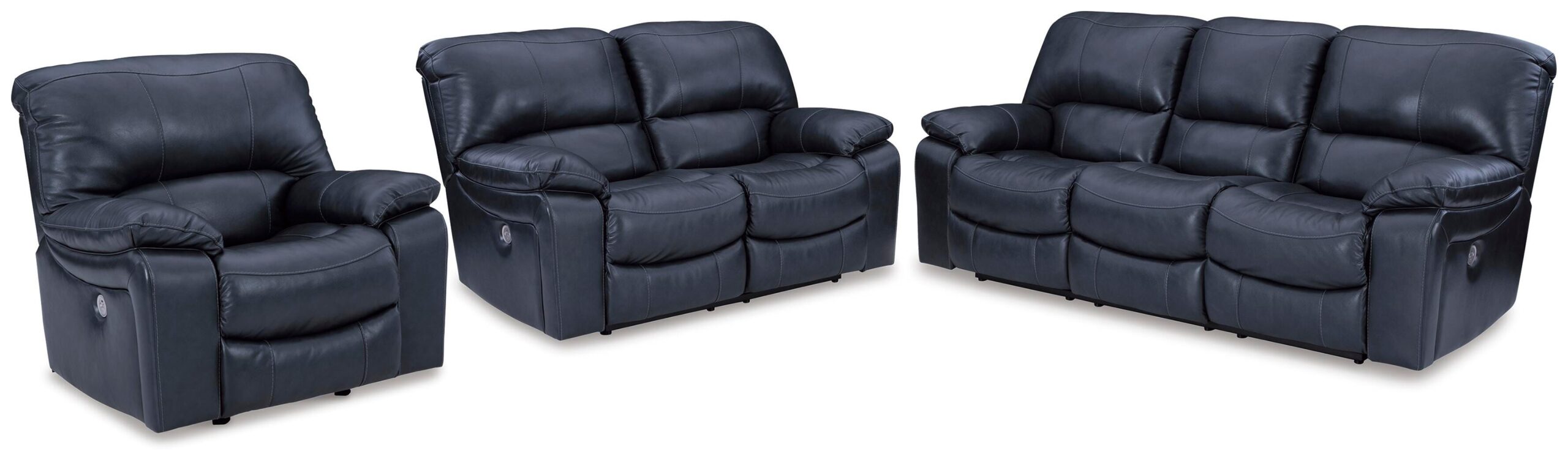 652d50e751a46f0e6de7aa65ae53e811 Leesworth Power Reclining Sofa, Loveseat and Recliner - Image 1