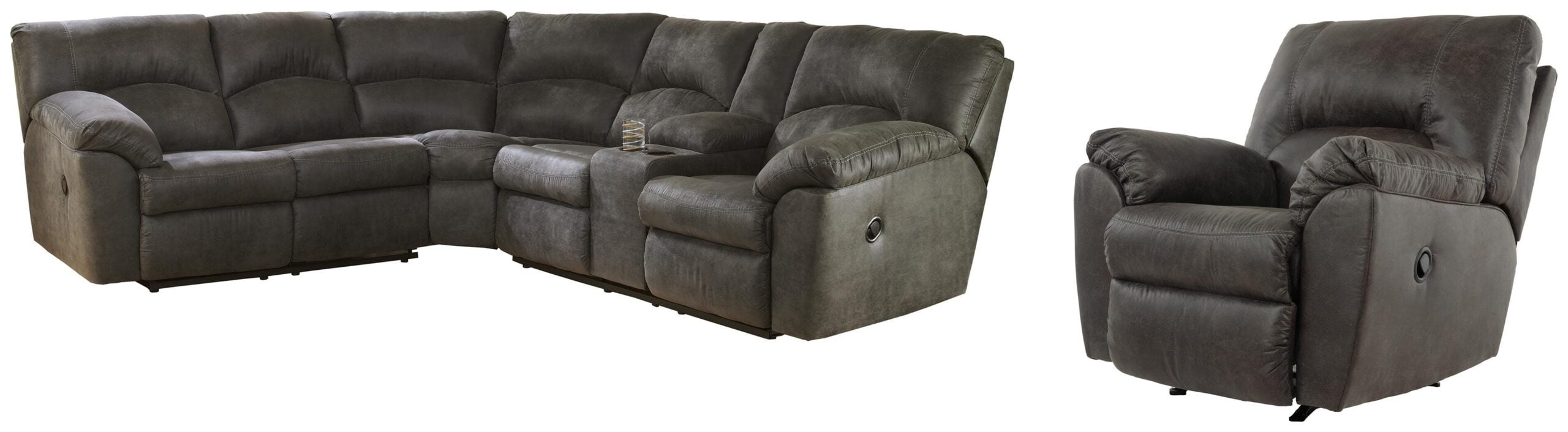 7268e5ef7af1db2ad345f92f1adb52eb Tambo 2-Piece Sectional with Recliner - Image 1