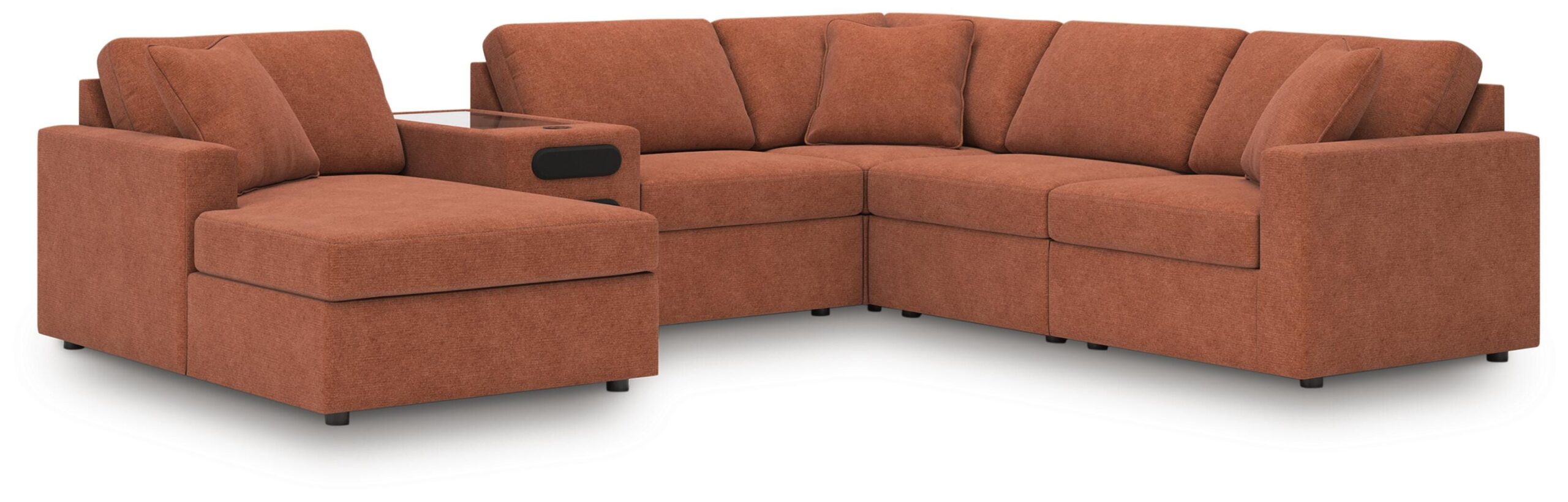 77754084586e521c71fb2a599a05a788 Modmax 6-Piece Sectional with Audio System and Chaise - Image 1