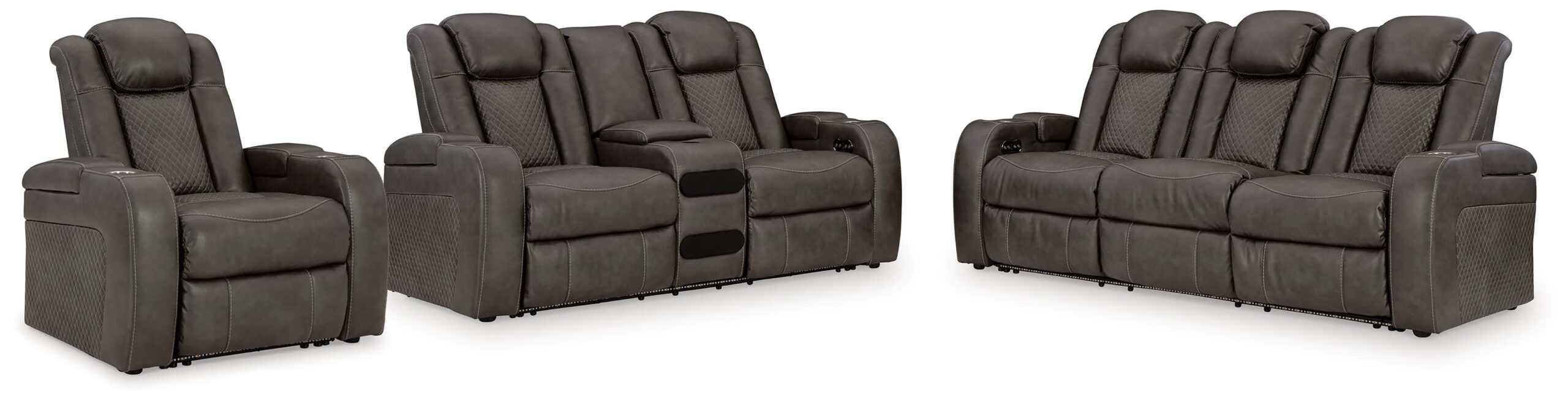 7911ac91b367ab139360c040f15b7aae Fyne-Dyme Power Reclining Sofa, Loveseat and Recliner - Image 1
