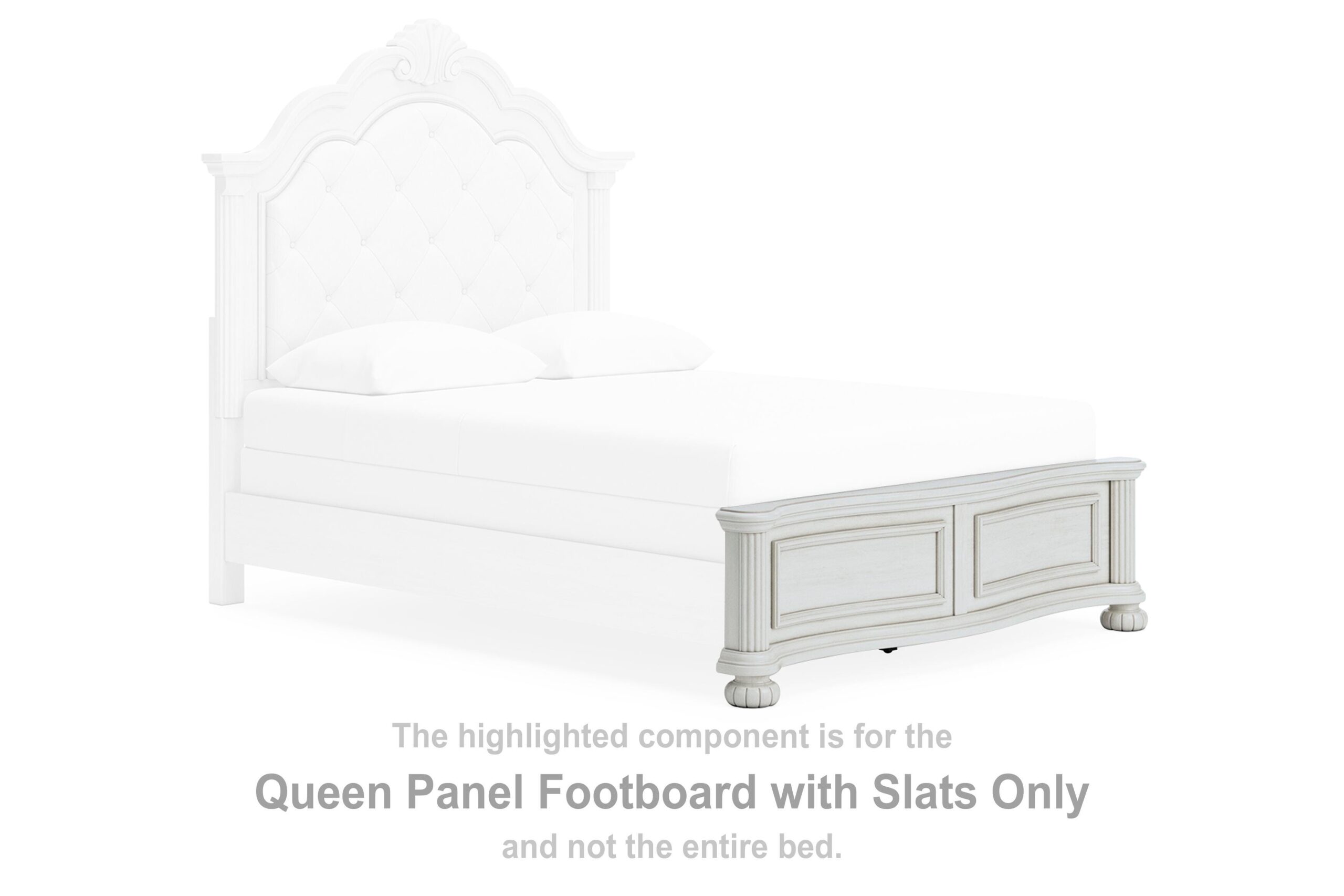 7cbe6e4a9892434e6fc32fc55a6a9932 Montelaine Queen Panel Footboard with Slats - Image 1