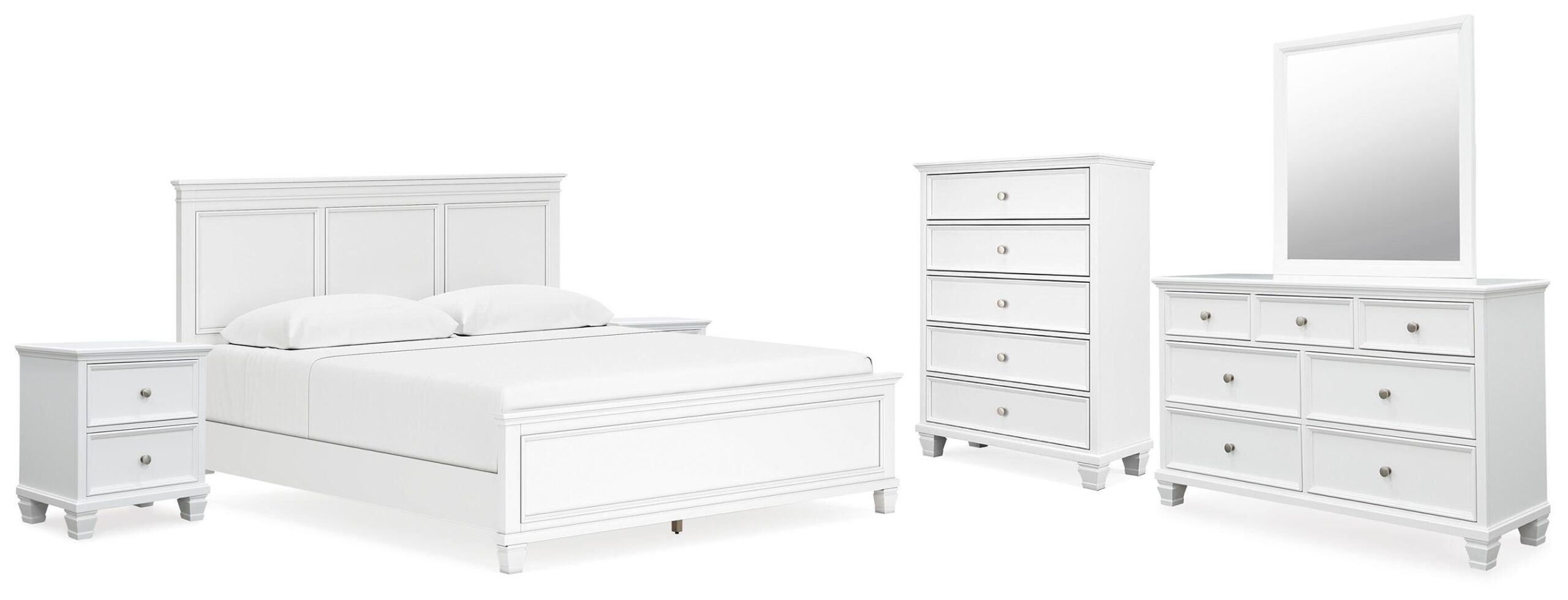 7d0f7916e7fe361829b010f599c5419a Fortman King Panel Bed, Dresser, Mirror, Chest and 2 Nightstands - Image 1