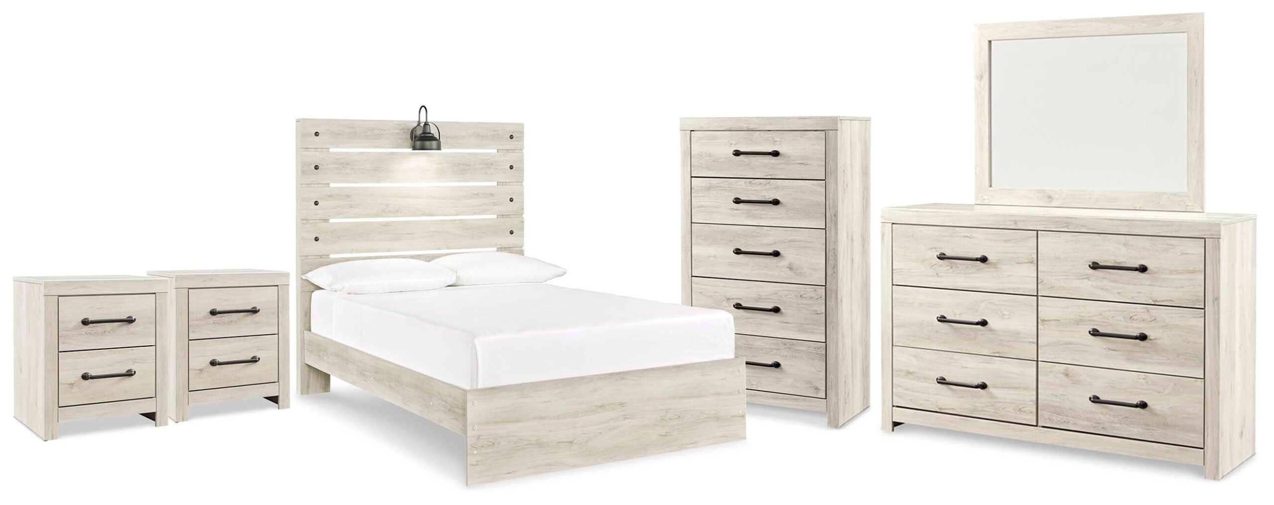 7d1b636b60cf7c3b7fdc0238d450502c Cambeck Full Panel Bed, Dresser, Mirror, Chest and 2 Nightstands - Image 1