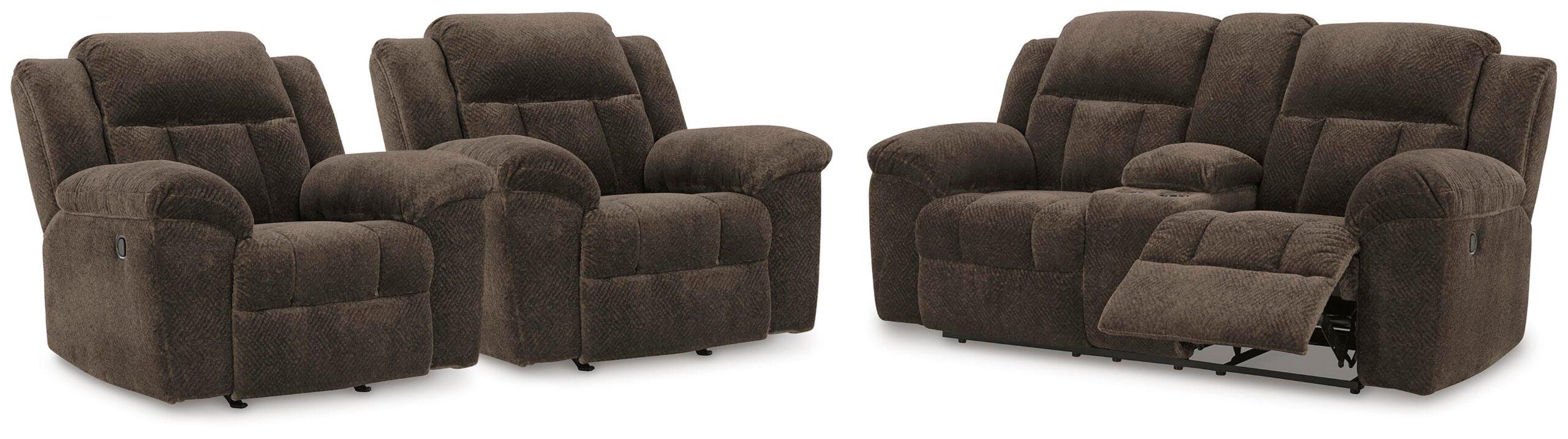 83efedfbca1f6a0d416f6df22724b011 Frohn Reclining Loveseat and 2 Recliners - Image 1