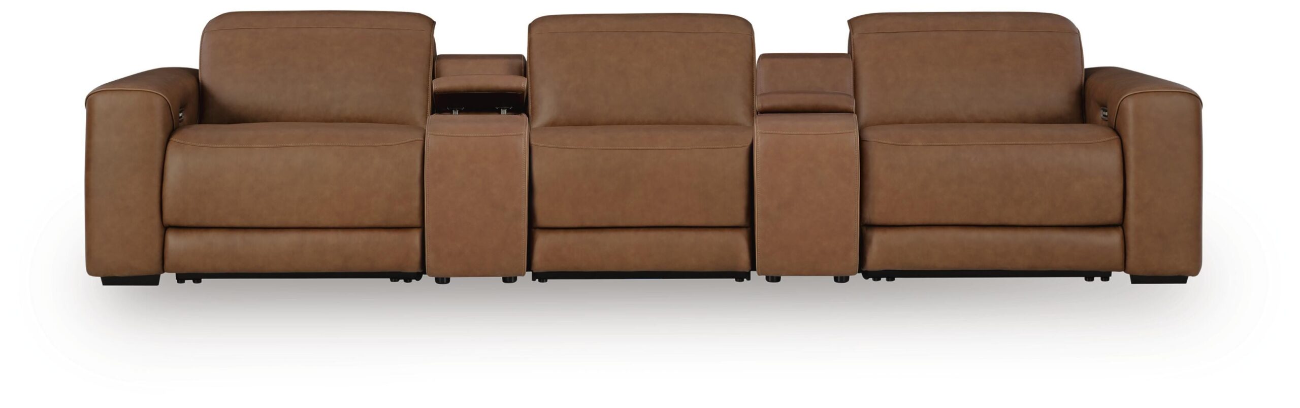 87e3f6f60d440c205df4030f2489da17 Magic Man 5-Piece Power Reclining Sectional with Console - Image 1