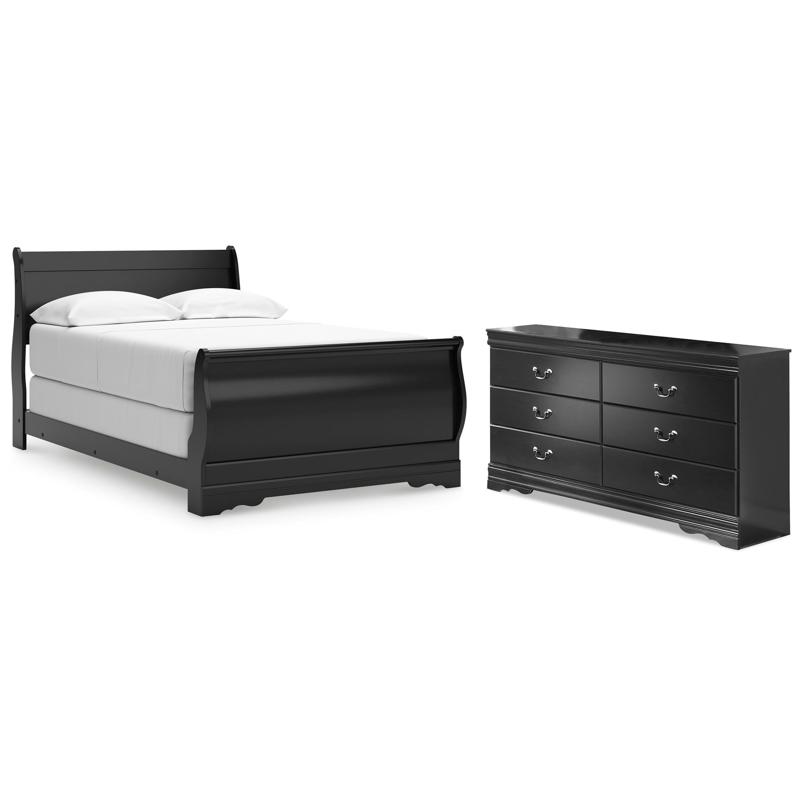 8be3fd3d6eef831766471ade9b80c439 Huey Vineyard Full Sleigh Bed and Dresser - Image 1