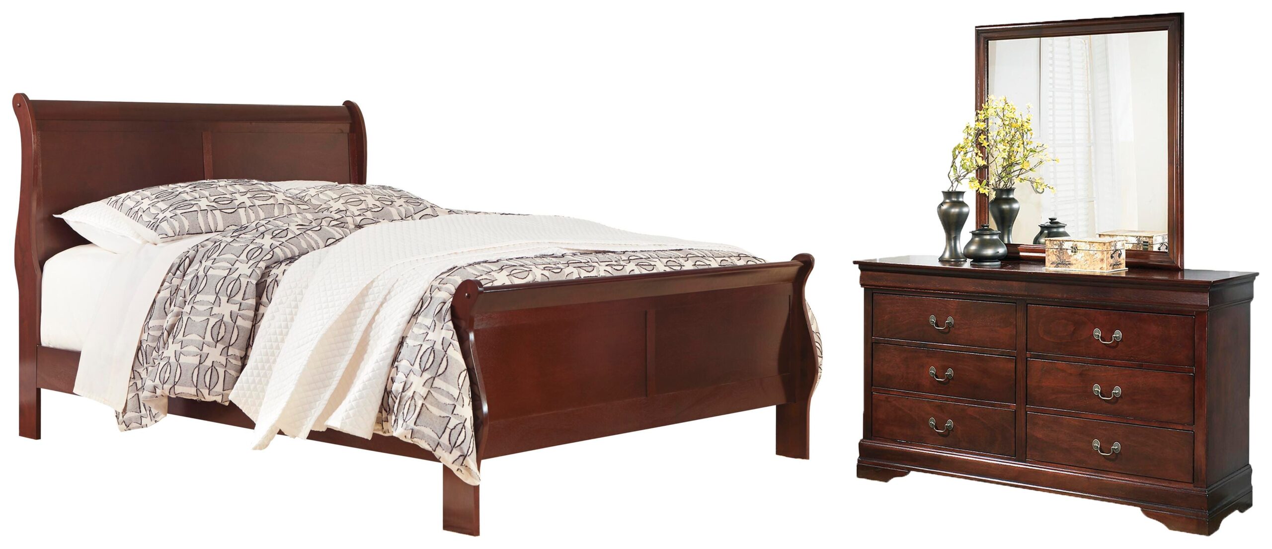 8ce170b8e4f63aa4b9ad0220b85558aa Alisdair California King Sleigh Bed, Dresser and Mirror - Image 1