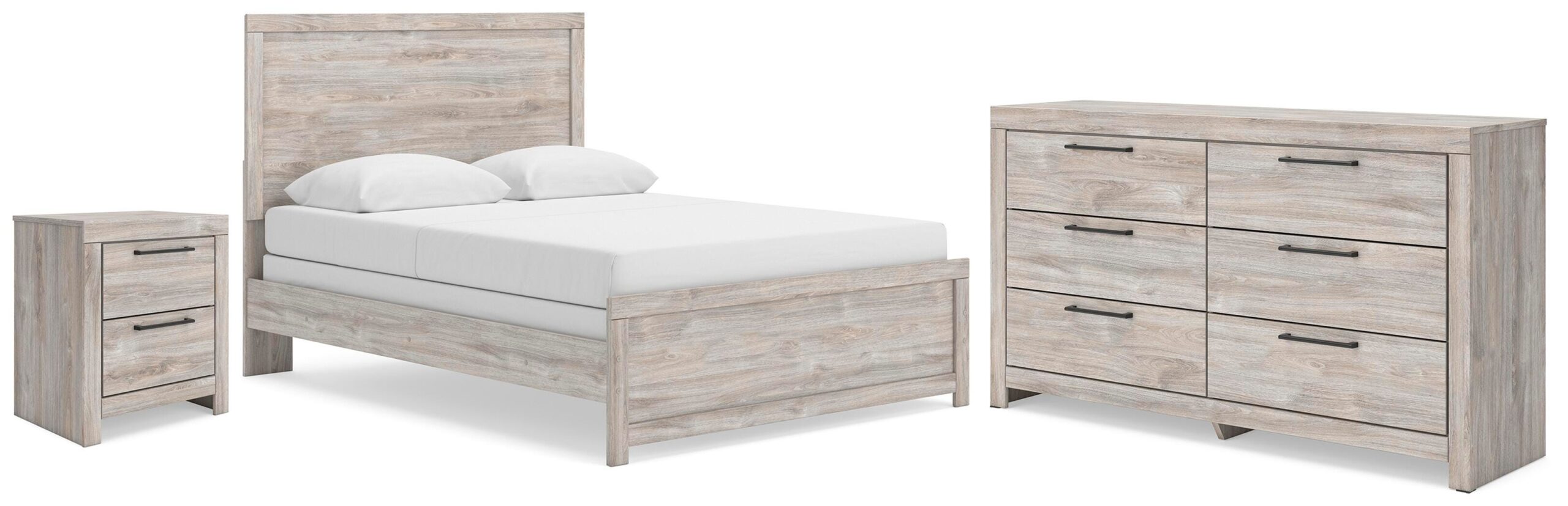 8cf6b448da16720ed511b4874ee4e96c Broachmyn Queen Panel Bed, Dresser and Nightstand - Image 1