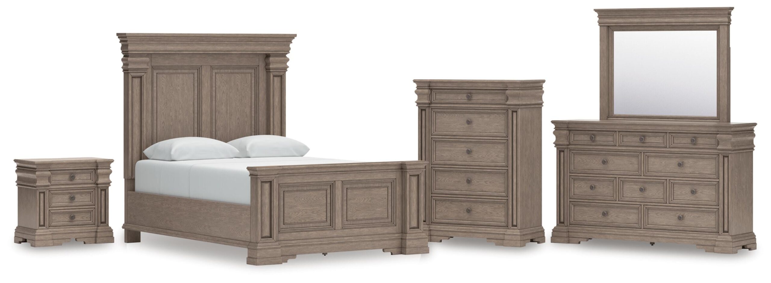 8e9e04d80d4a1334561ce8df0479e621 Blairhurst Queen Panel Bed, Dresser, Mirror, Chest and Nightstand - Image 1