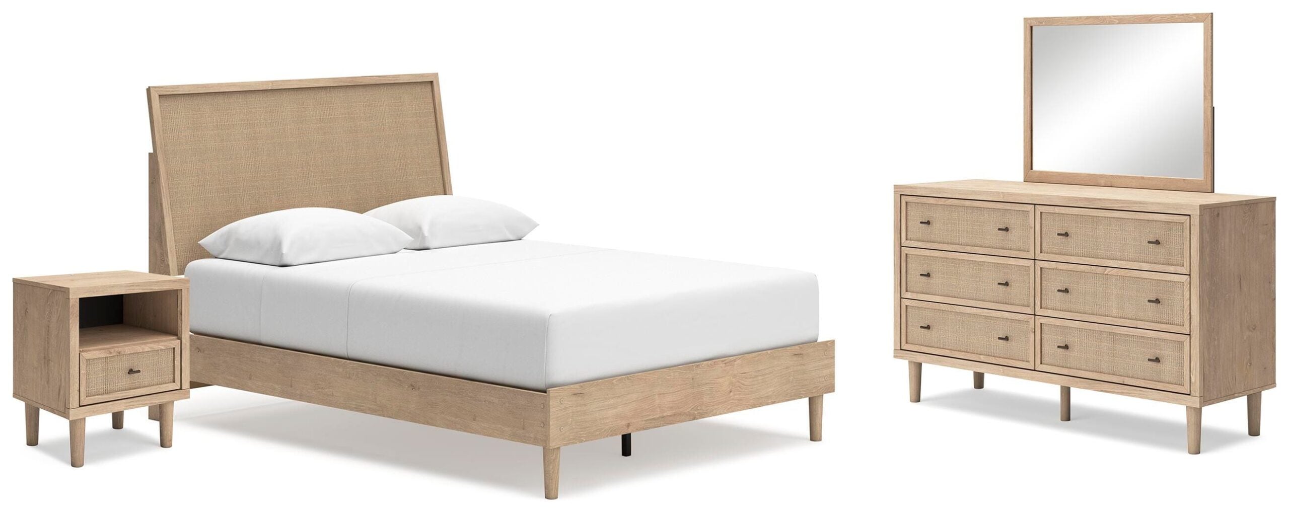 8fc9c62f3a62a1ec09cc470b62d1396a Cielden Queen Panel Bed, Dresser, Mirror and Nightstand - Image 1