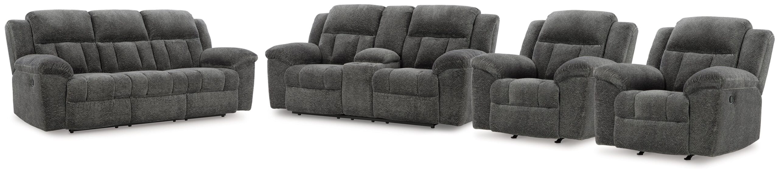9010b34e22672f90ef0109565415e9ad Frohn Reclining Sofa and Loveseat and 2 Recliners - Image 1