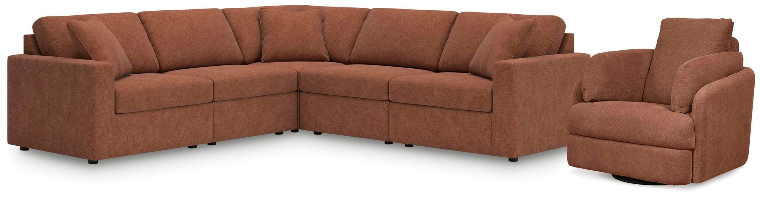96673492c003f133ae984ad021a746b7 Modmax 5-Piece Sectional and Swivel Glider Recliner - Image 1