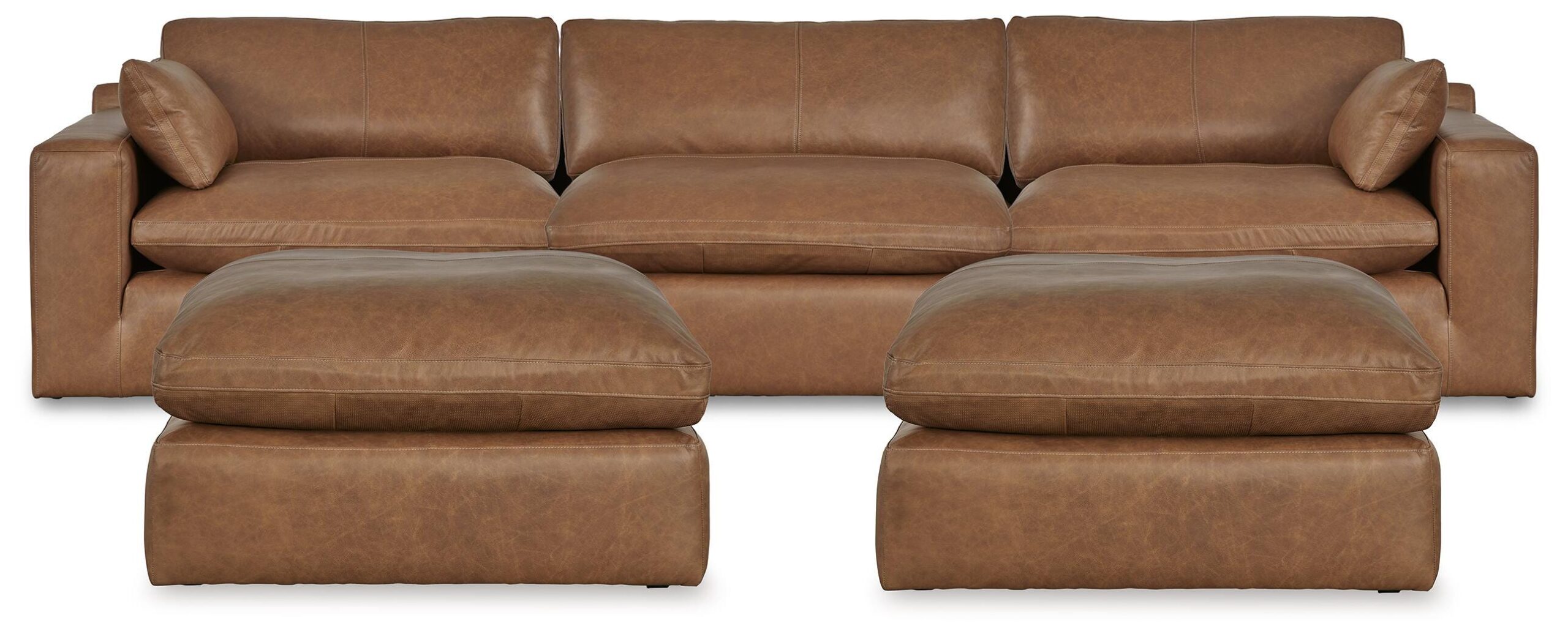 96f5bf4f12a05c3629747e73a5b5fa10 Emilia 3-Piece Sectional and 2 Ottomans - Image 1