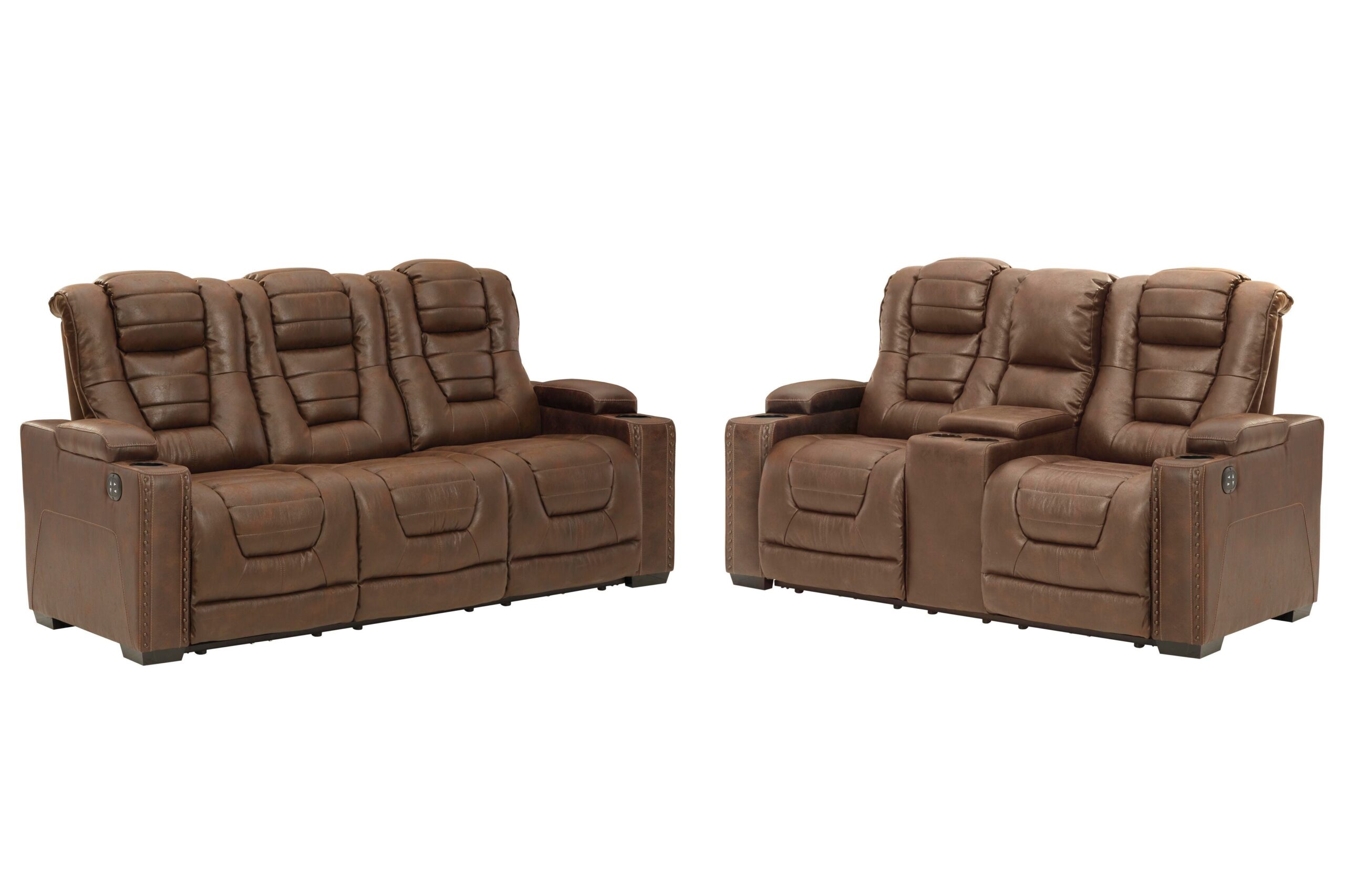 97c2b1bb51dfdbf3ba5a961012cfc0a0 Owner's Box Power Reclining Sofa and Loveseat - Image 1