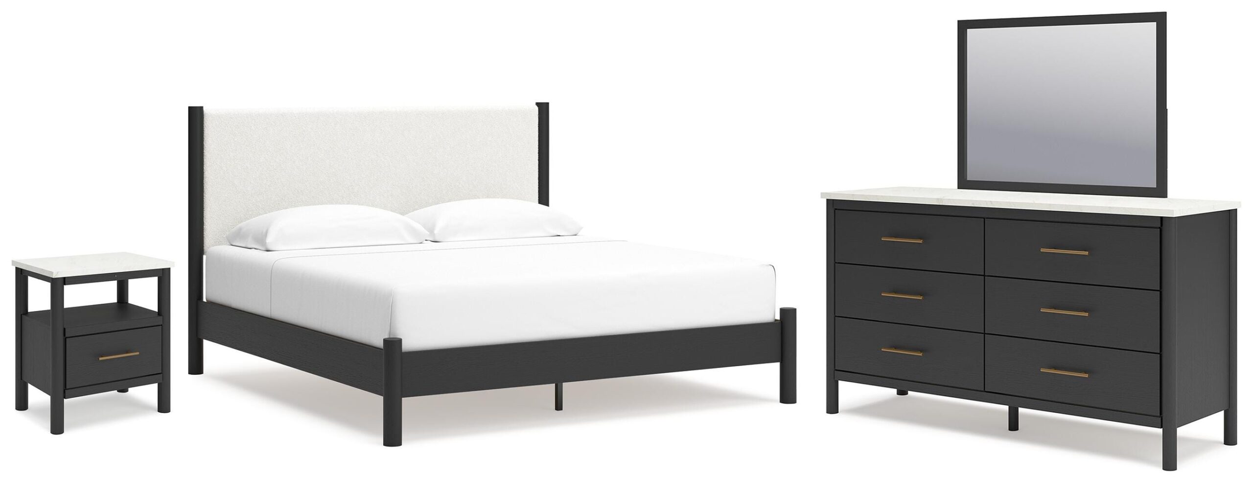 9866b21caaecf0fc2099e33c434cb118 Cadmori King Panel Bed, Dresser, Mirror and Nightstand - Image 1