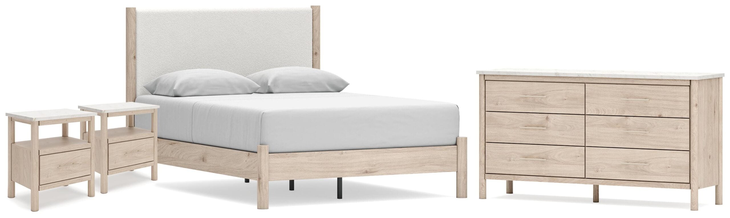 98f0edaa6657c6fad753c1ac486cbdcb Cadmori Queen Panel Bed, Dresser and 2 Nightstands - Image 1