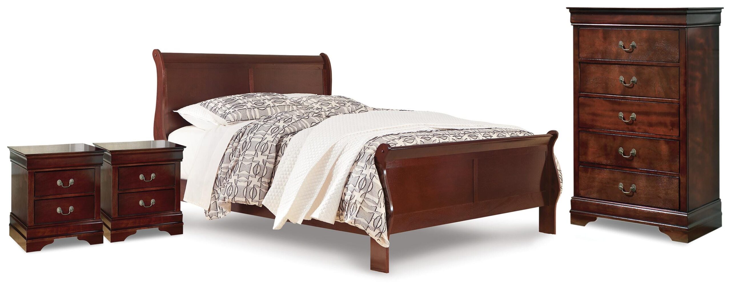9ba9b2cdf861bb84d68560e570fee9a1 Alisdair Queen Sleigh Bed, Chest and 2 Nightstands - Image 1