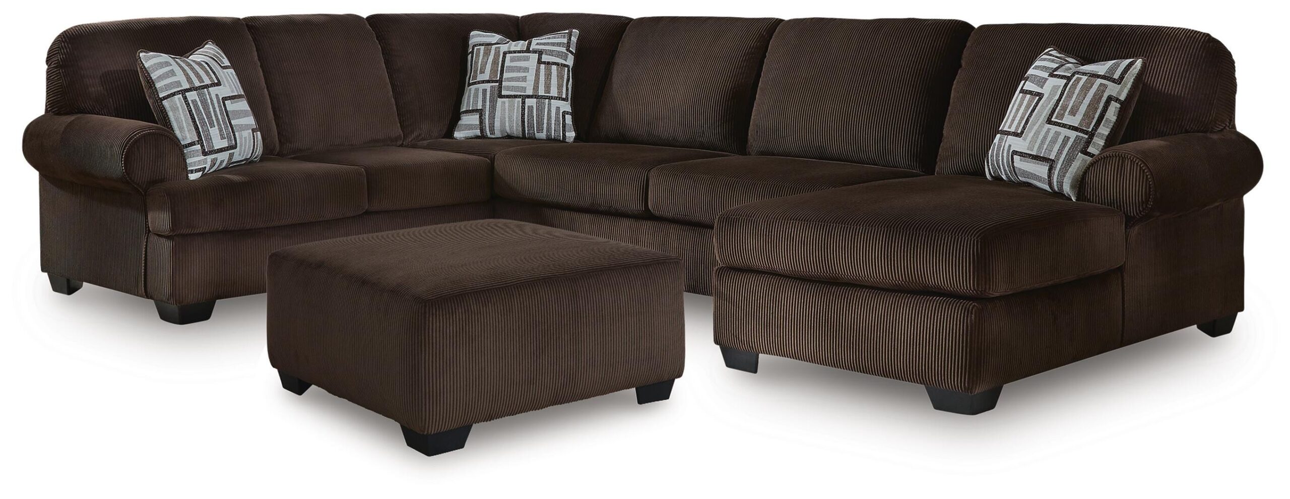 9cff266feab192a0187d6bf78244fba6 Kimlee 3-Piece Sectional and Ottoman - Image 1