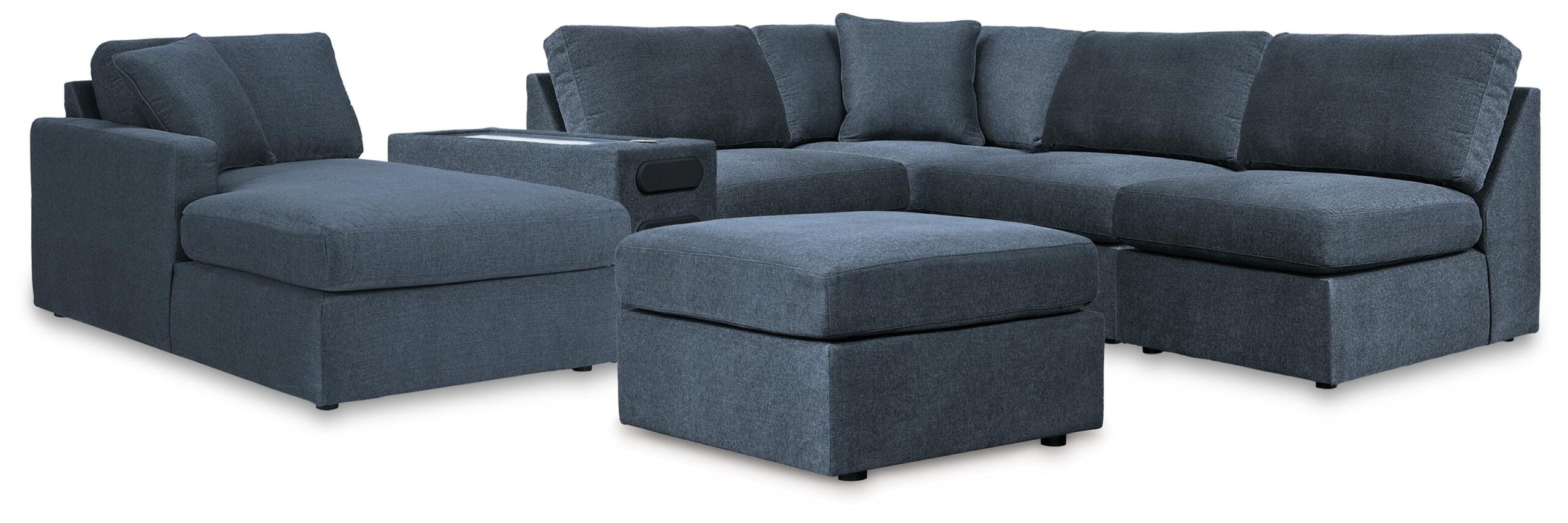 9e53e9f7f9d5bf8452f9770ebc40a6e6 Modmax 6-Piece Sectional with Chaise and Ottoman - Image 1