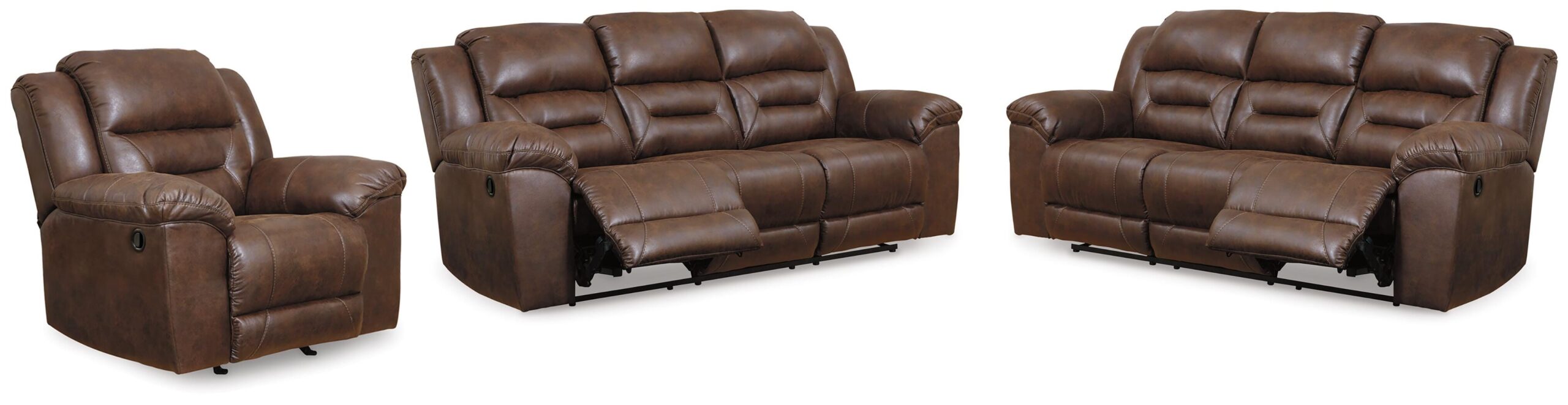 9e93e5b0f8ba4b70be1e3625e260899f Stoneland 2 Reclining Sofas and Recliner - Image 1