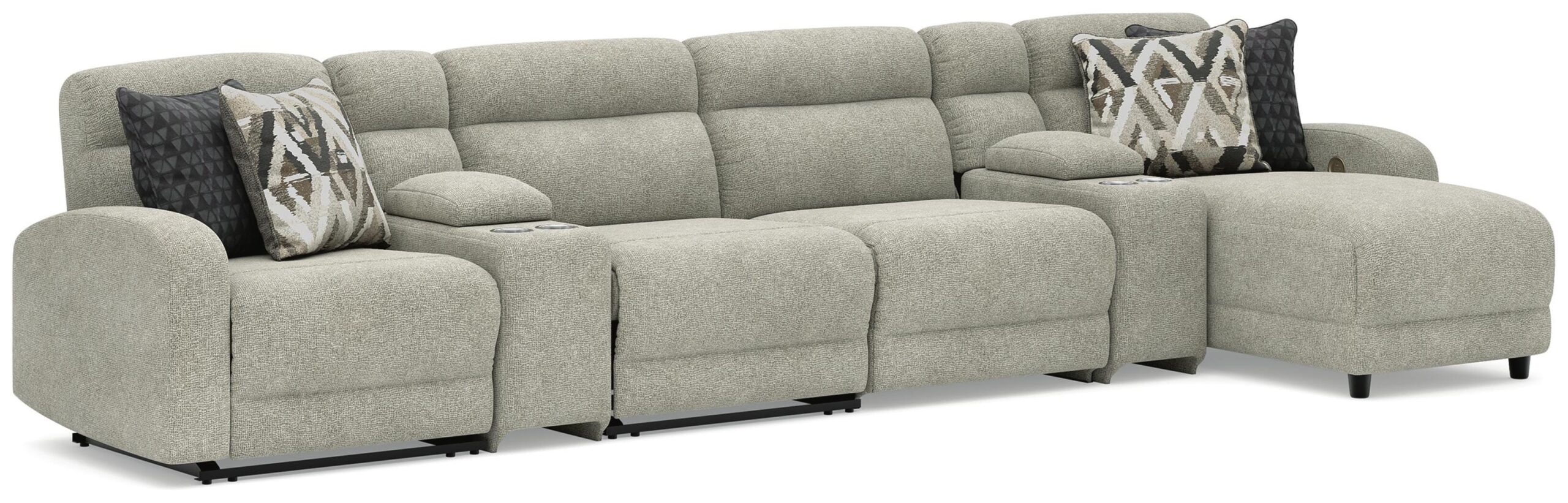 9ef97f96b113b4073b3c775a991d6ed0 Colleyville 6-Piece Power Reclining Sectional with Chaise - Image 1