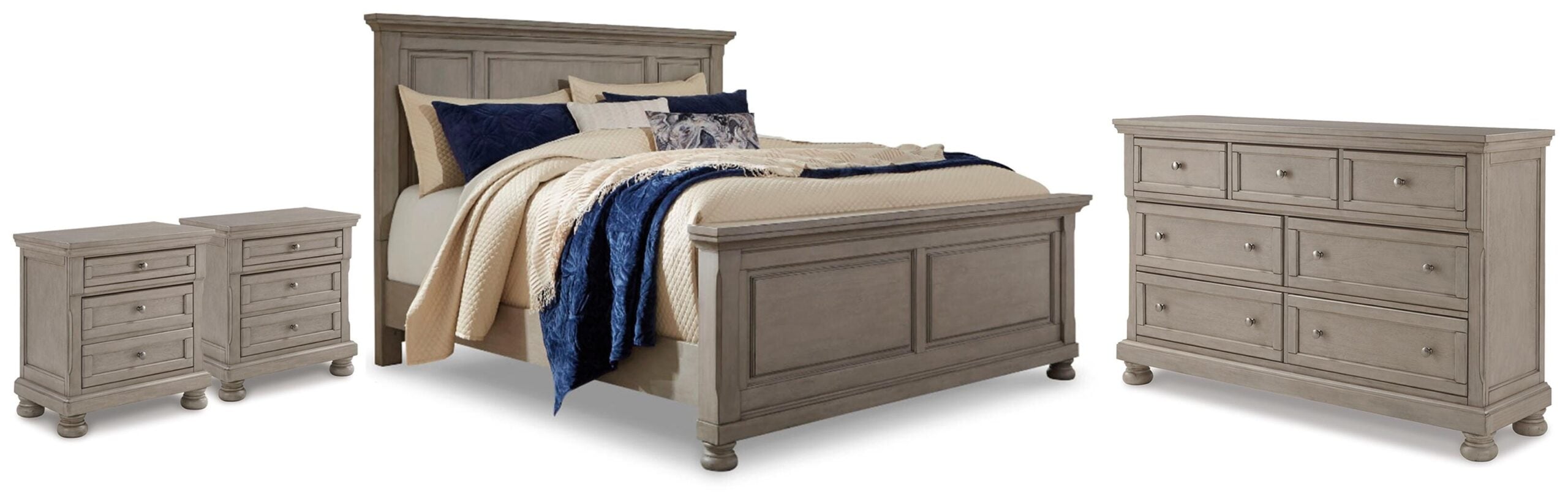 9f87556a0f264419a77b2521cc0927cb Lettner Queen Panel Bed, Dresser and 2 Nightstands - Image 1