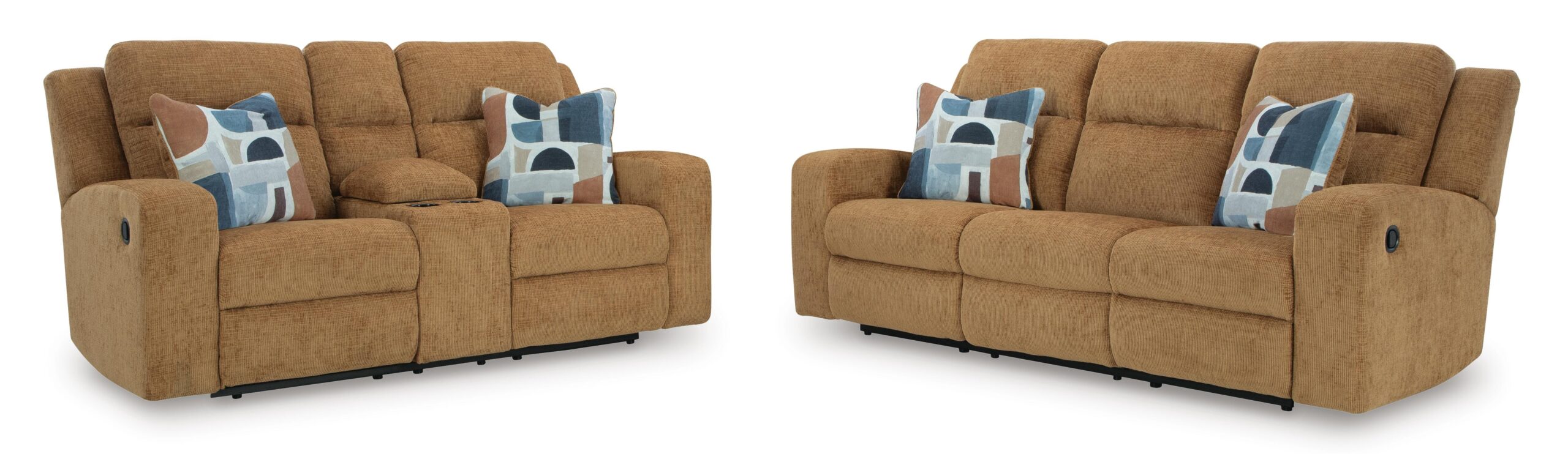 a0534af0f0ac746cf55bc9c4b81d9470 Kanlow Reclining Sofa and Loveseat - Image 1
