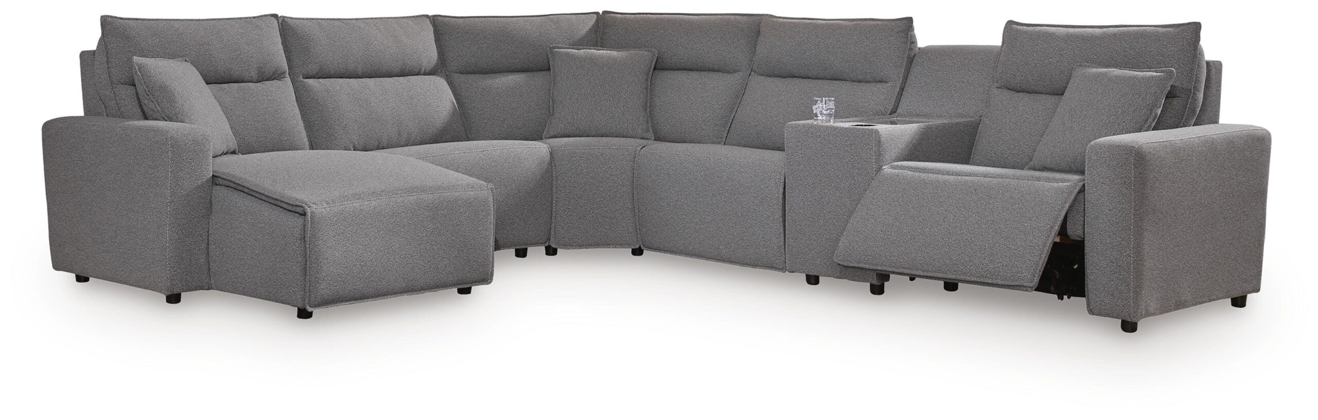 a1bc0b85856c4d478c809e2420624837 Modmax II 6-Piece Power Reclining Sectional with Chaise and Console - Image 1