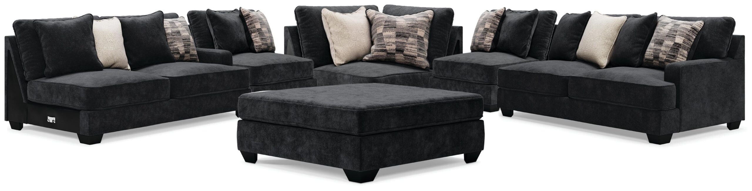 a37644bc9655f7edaa5e6380fa5a9471 Lavernett 5-Piece Sectional and Ottoman - Image 1
