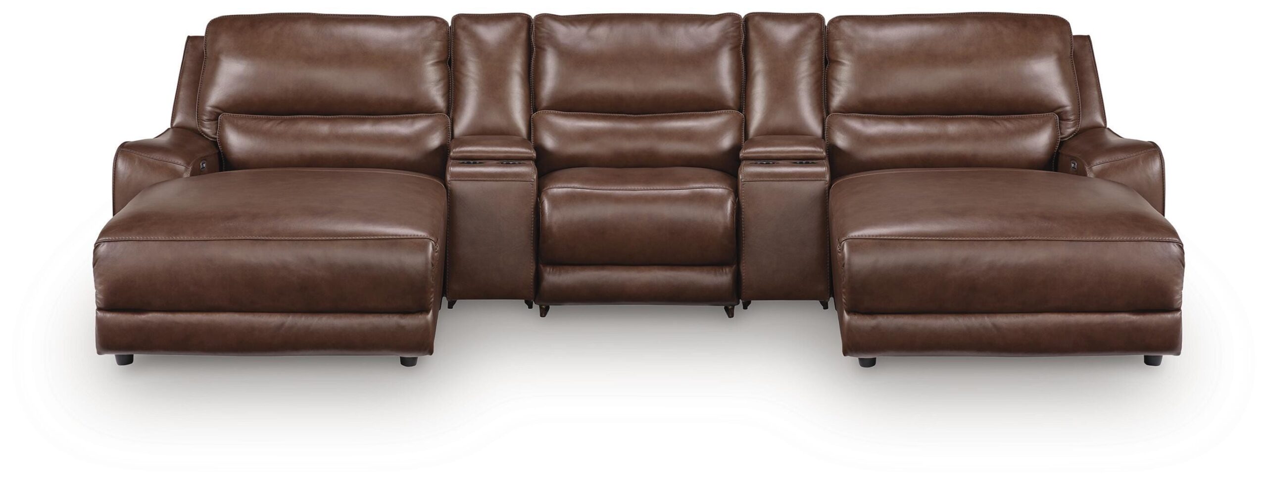 a4da3cc3b8b2afaf44c53389046580d4 DeepWakes 5-Piece Power Reclining Sectional with Chaise - Image 1