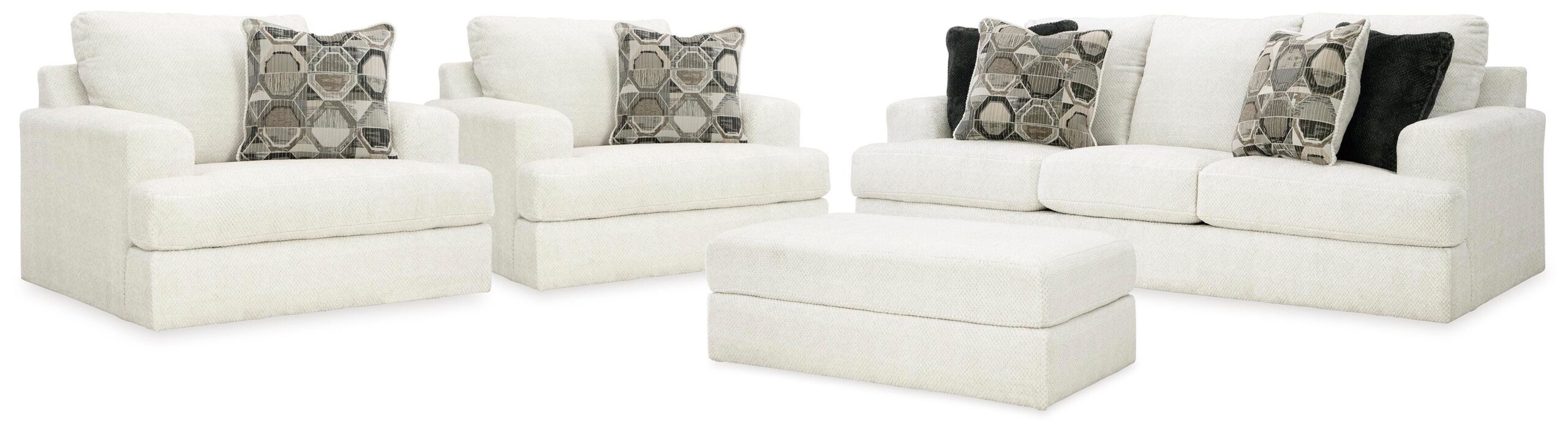 a68c00dab6da13dc97e76b9c4c66a788 Karinne Sofa, 2 Chairs and Ottoman - Image 1