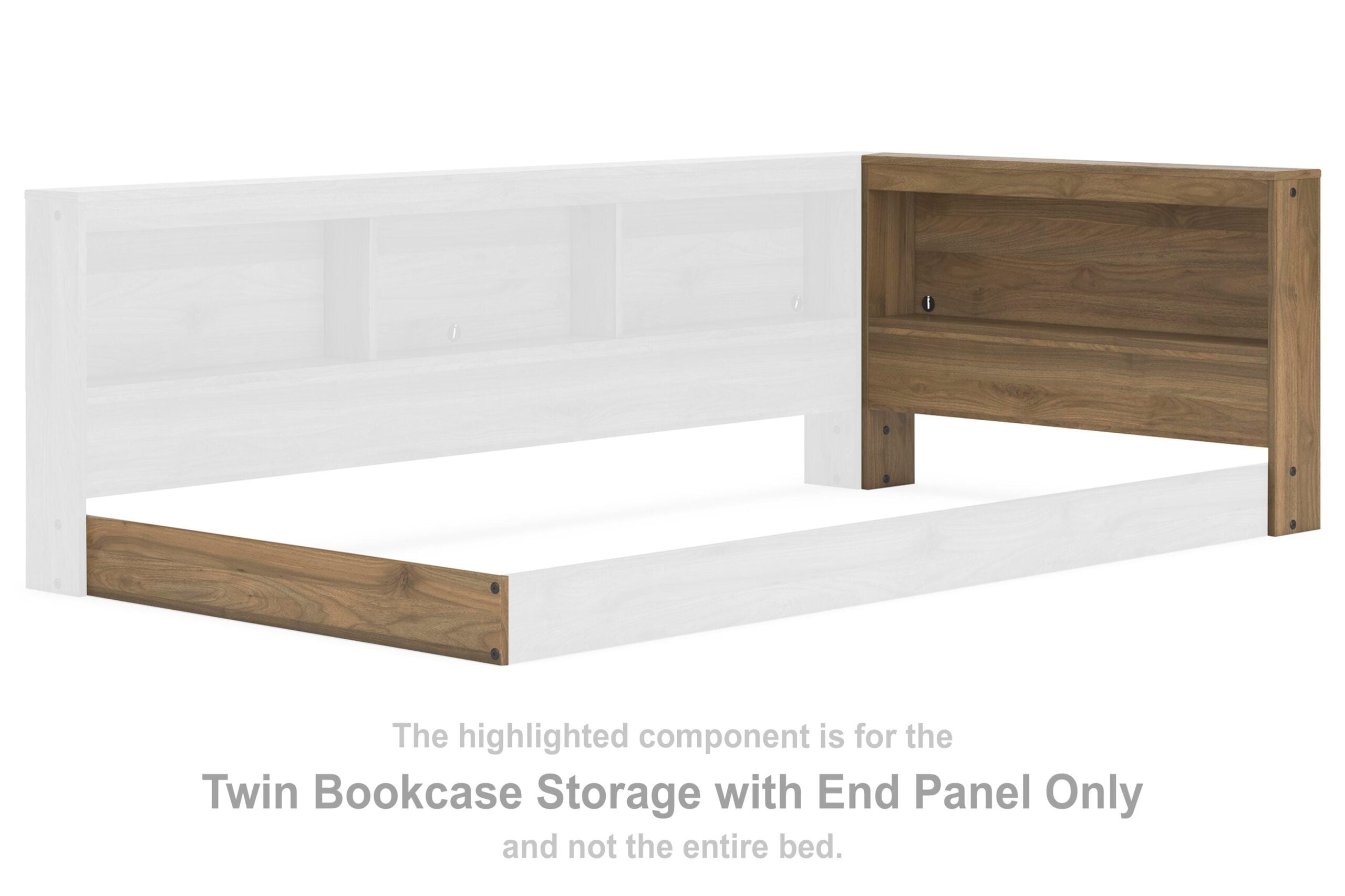 a8002928bb89497683f46b68ab957307 Deanlow Twin Bookcase Storage with End Panel - Image 1