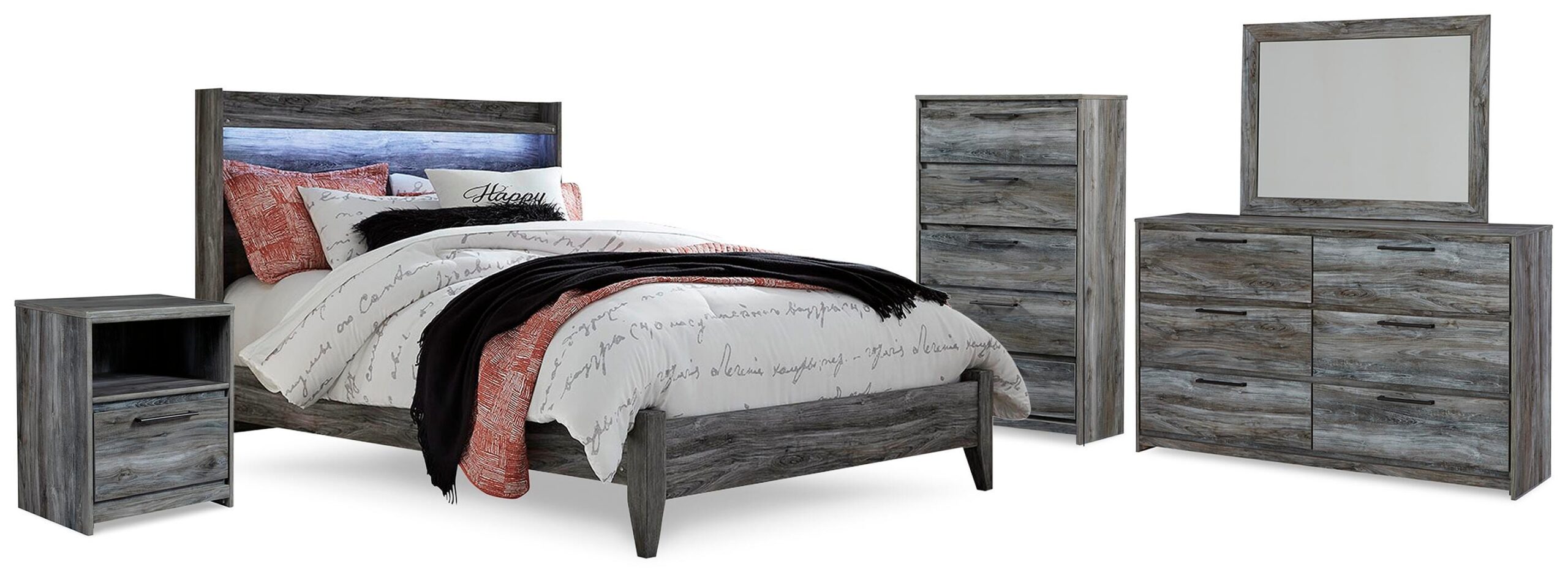 aa9e170129001d1d40dfe3568654aa83 Baystorm Queen Panel Bed, Dresser, Mirror, Chest and Nightstand - Image 1