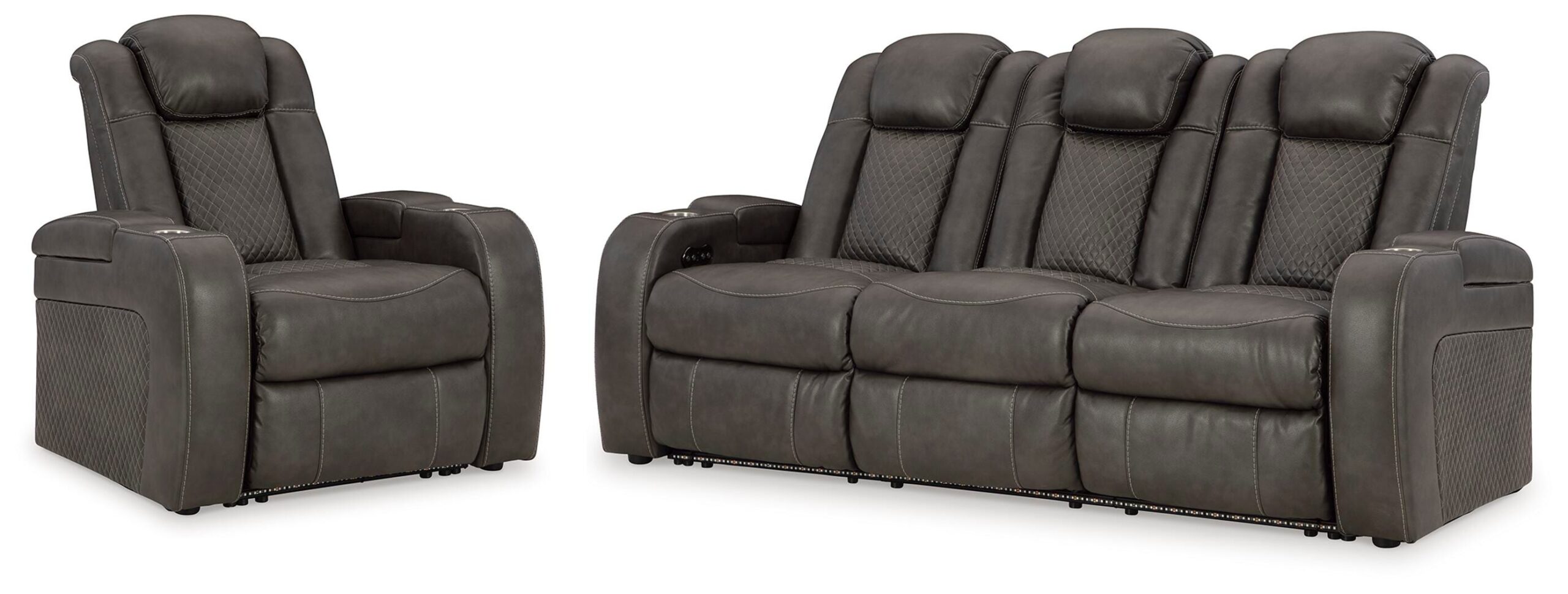 ac76b3db27a6dfb06634ee1594e54078 Fyne-Dyme Power Reclining Sofa and Power Recliner - Image 1
