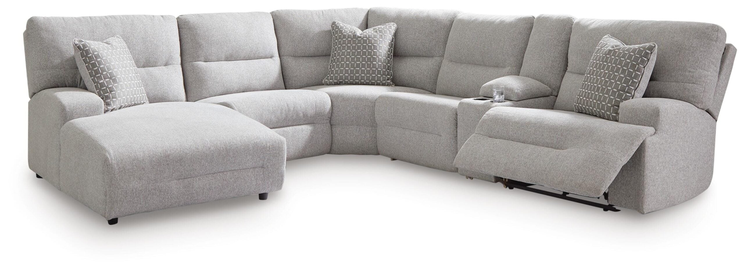 b21fad26391408881ed93e9c7d286b29 Acklen Place 6-Piece Power Reclining Sectional with Chaise - Image 1