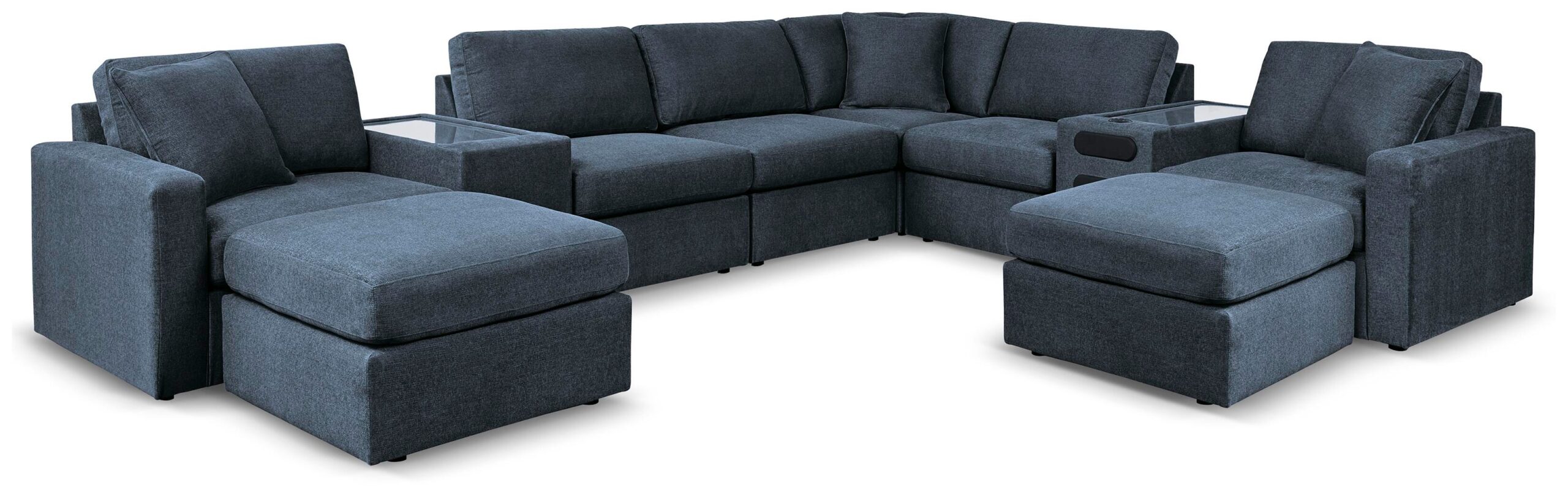 b4bb7b002c1b4762ff3e5b8dc82e547a Modmax 8-Piece Sectional and 2 Ottomans - Image 1