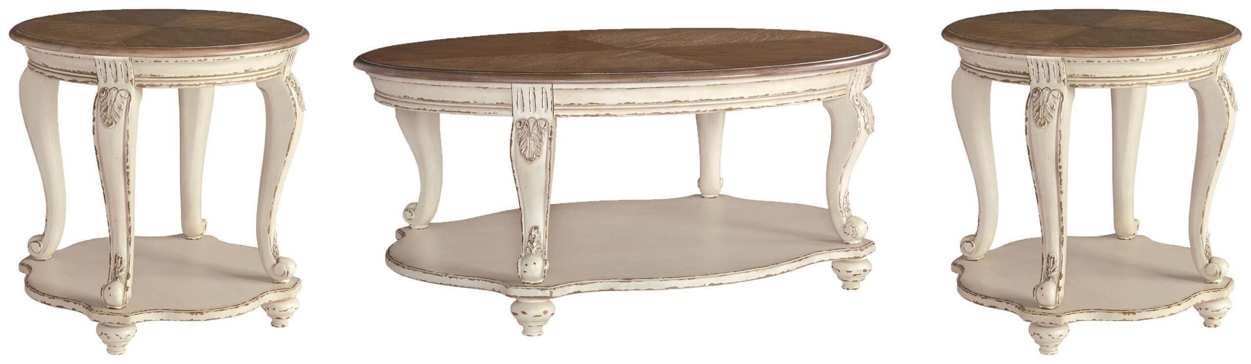 b57a8eba168e1982e42cdac9a6828f10 Realyn Coffee Table and 2 End Tables - Image 1