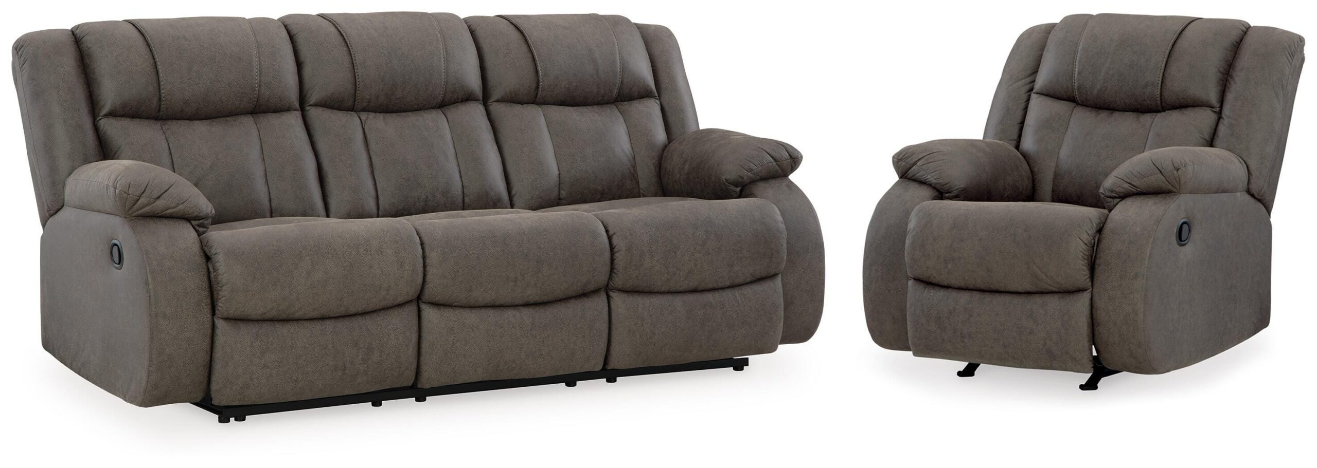 b64db0beb1403c4b61ac8a35efd7c3ad First Base Reclining Sofa and Recliner - Image 1