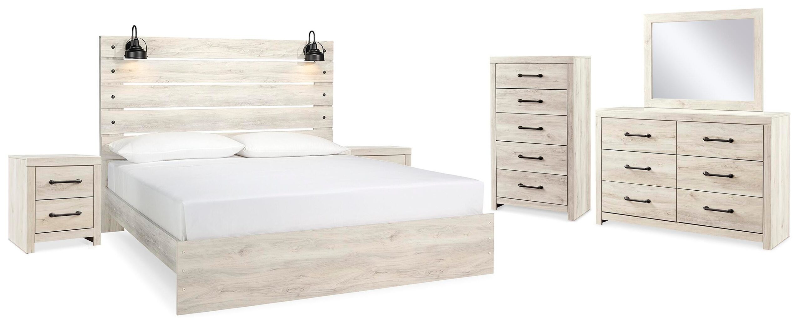 b6859ba62d51c9e2648636b20e936b2d Cambeck King Panel Bed, Dresser, Mirror, Chest and 2 Nightstands - Image 1